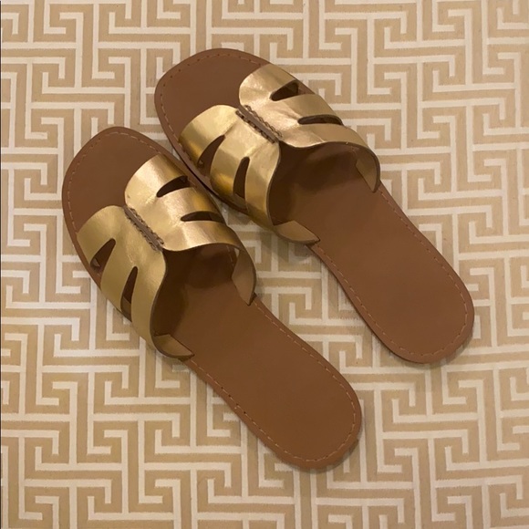 Banana Republic Gold Sandals - Picture 1 of 6